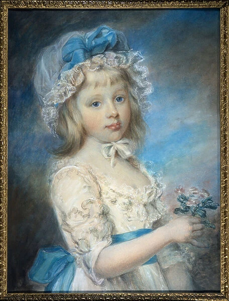 Portrait of Lady Georgiana Cavendish (w  /  c & chalk on paper)