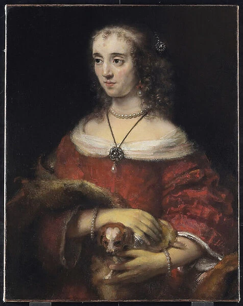 Portrait of a Lady with a Lap Dog, c. 1665 (oil on canvas)