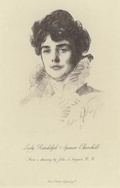 Portrait of Lady Randolph Churchill (engraving)