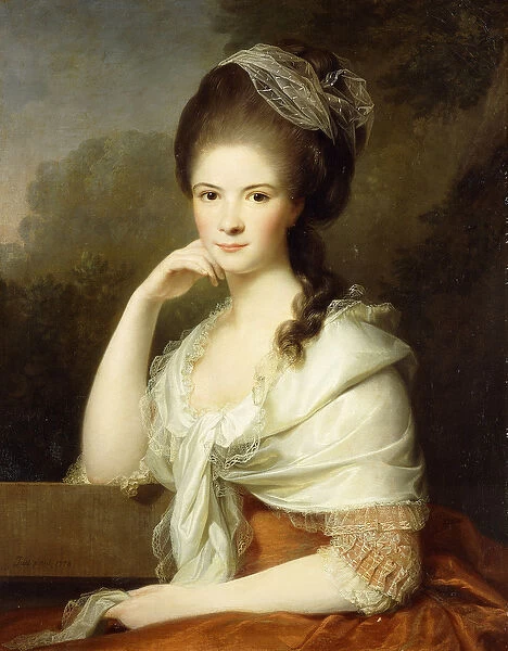 Portrait of a Lady, seated half-length, wearing a Brown Dress and a White Shawl