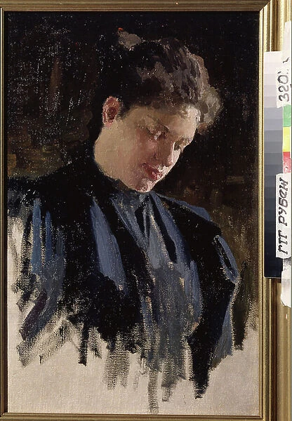 Portrait de l'artiste Olga Ludvigovna Della-Vos-Kardovskaya (Della Vos Kardovskaya) (Della Vos Kardovskaja) (Della-Vos-Kardovskaja) (1875-1952). (Portrait of the artist O. Della Vos Kardovskaya)