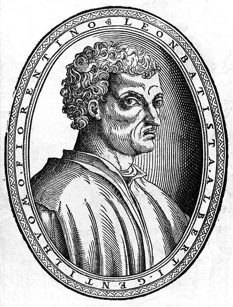 Portrait of Leon Battista Alberti (1404 - 1472), Italian humanist and architect