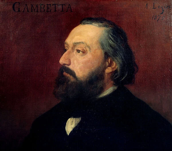 Portrait of Leon Gambetta (1838-1882) French politician