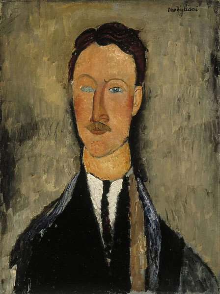 Portrait of Leopold Survage (1879-1968) - Peinture de Amedeo Modigliani, (1884-1920) - 1918 - Oil on canvas - 61, 3x46 - Konstmuseet Ateneum, Helsinki