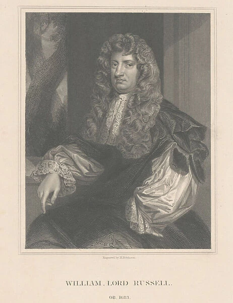 Portrait of Lord William Russell, engraved by H. Robinson (engraving)
