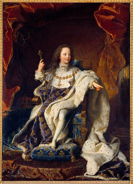 Portrait of Louis XV five year old child in sacred costume, King of France (1710-1774)