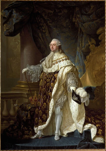 Portrait of Louis XVI with the dress of coronation, c. 1781 (oil on canvas)