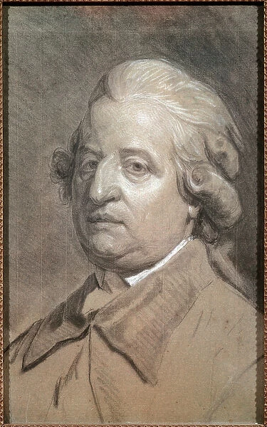 Portrait of Louis XVI at the Temple Prison, 1792-1793 (chalk and charcoal drawing, 18th century)