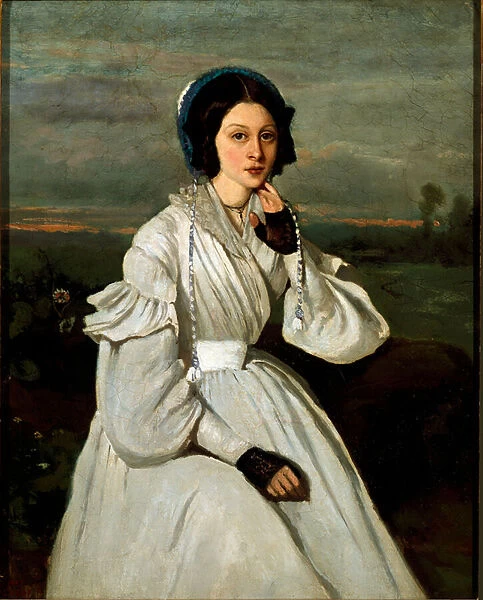 Portrait of Louise Claire Sennegon, future Madame Charmois. 1837 (Oil on canvas)