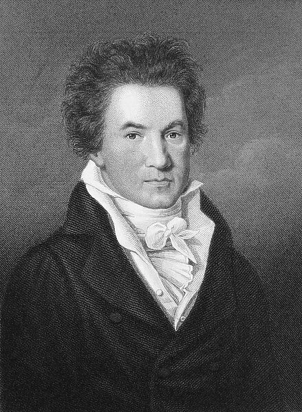 Portrait of Ludwig van Beethoven (1770-1827) (engraving)