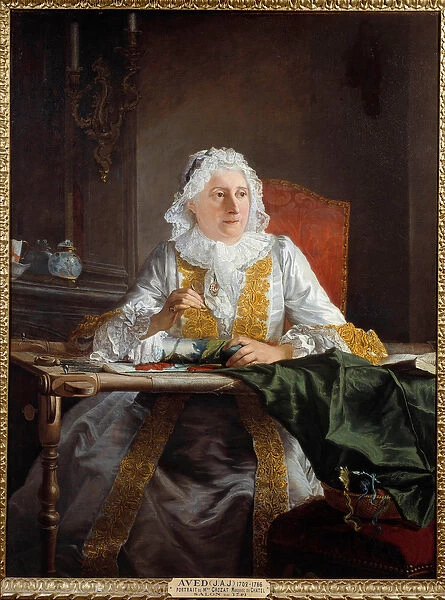 Portrait of Madame Antoine Crozat, Marquise of Chatel Painting by Joseph Avad dit Le