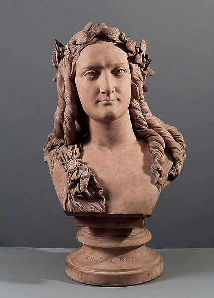 Portrait of madame Emile de Girardin, nee Delphine Gay (1804-1855) (terracotta)