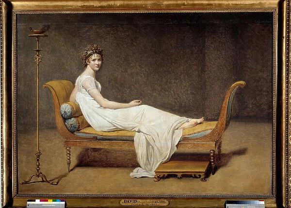 Portrait of Madame Recamier (1777 - 1849), Jeanne Francoise dite Juliette - Painting by