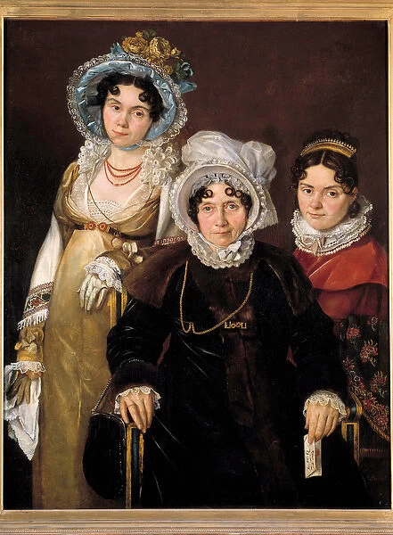 Portrait of Madame de Tangry and her daughters (Portraits of Isabelle Rose van Tieghem