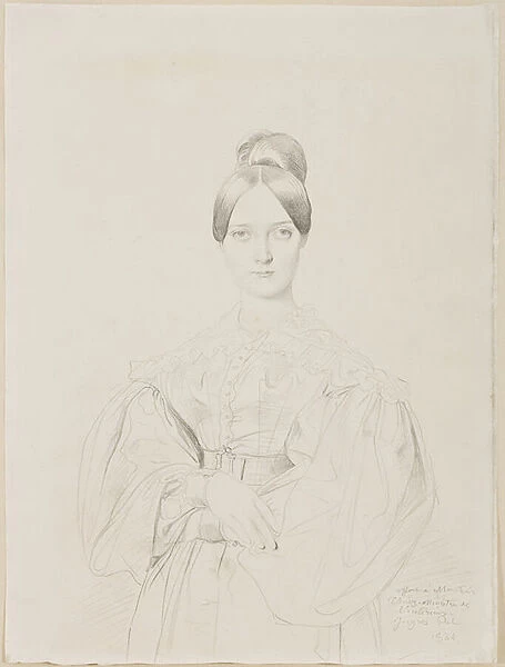Portrait of Madame Thiers, 1834 (graphite pencil on paper)