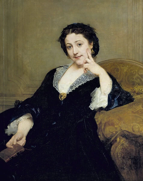 Portrait of Madeleine Brohan (1833-1900) from the Comedie Francaise Painting by Paul