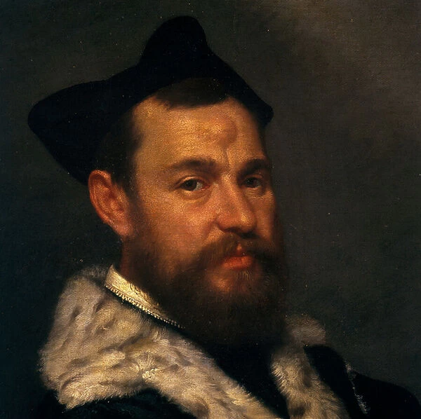 Portrait of a magistrate, detail (oil on canvas)