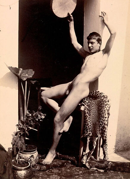 Portrait of a male nude, c. 1895 (photo)