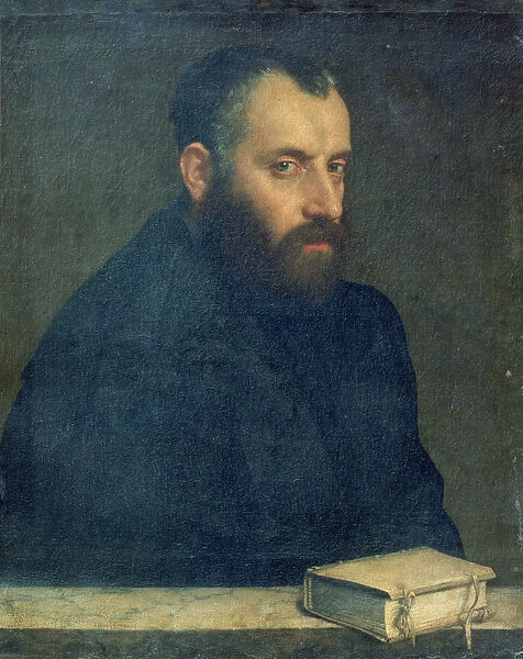 Portrait of a man with a book