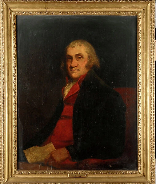 Portrait of a man, formerly called James Watt (1736-1819). Oil on canvas attributed to Sir William Beechey (1753-1839)