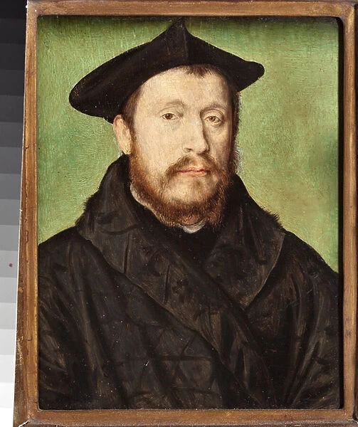 Portrait of a man Painting by Corneille de Lyon (1500-1575)
