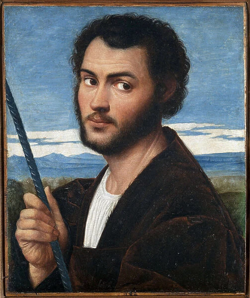 Portrait of a Man par Licinio, Bernardino (ca. 1489-ca. 1565). Oil on canvas, size : 32x25, 5, First Half of 16th cen. Fondazione Cini, Venezia