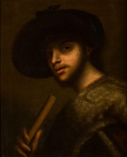Portrait of a man with a pipe or flute, c. 1497-1510 (oil on canvas)