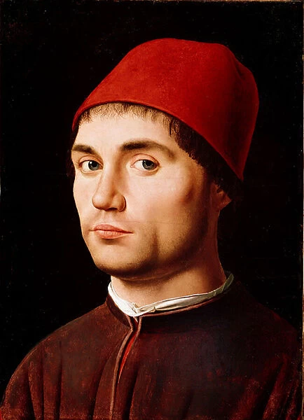 Portrait of Man or Self Portrait Painting of Antonello di Antonio dit Antonello da