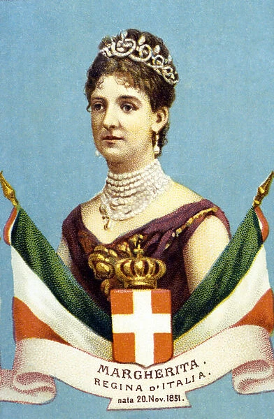 Portrait of Margarita of Savoy Genes (Margherita di Savoia, 1851-1926)