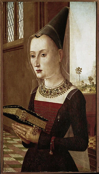 Portrait of Maria Bonciani (oil on wood, 1490-1500)