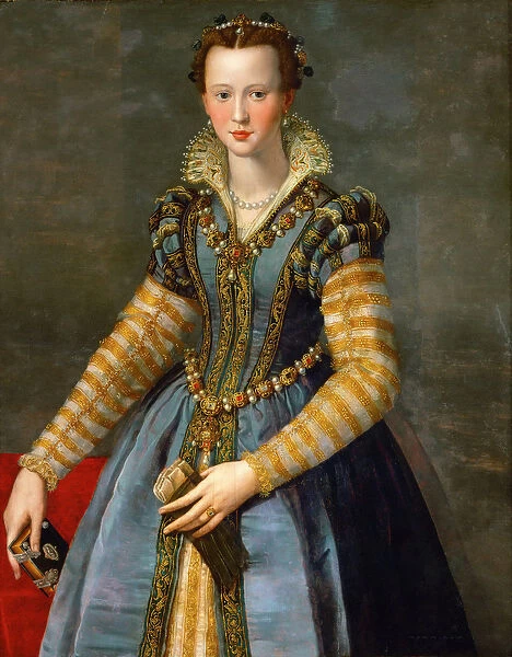 Portrait of Maria (Marie) de Medici (1540-1557) - Allori