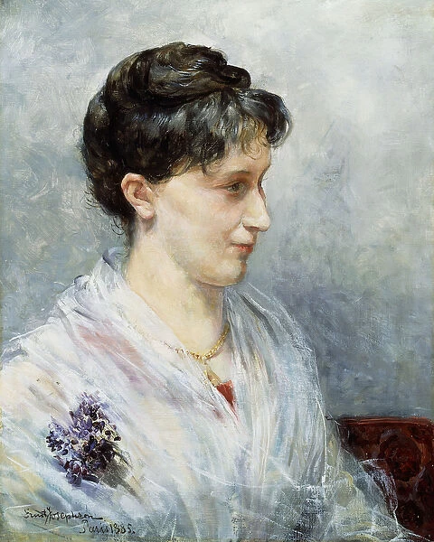 Portrait of Maria (Mizi) Waern, 1885 (oil on canvas)