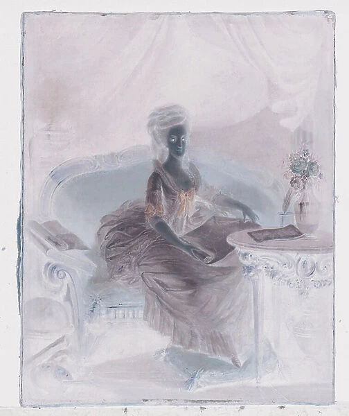 Portrait of Marie-Antoinette seated on a sofa (oil on canvas)