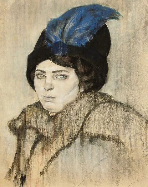 Portrait of Marie Boendermaker-Schoenmaker (chalk & pastel on paper)
