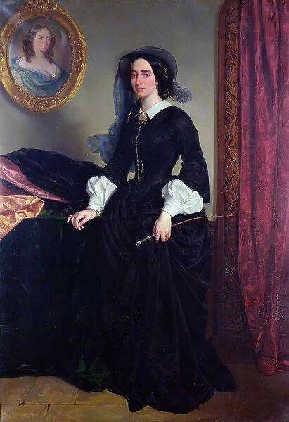Portrait of Marie Deveria, 1856 (oil on canvas)