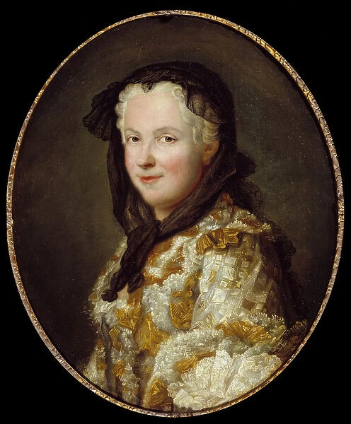Portrait of Marie Lesczinska (Lesczynska) (1703-1768) Queen of France Painting by Maurice