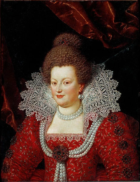 Portrait of Marie de Medicis, Queen of France (circa 1610, Oil on canvas)