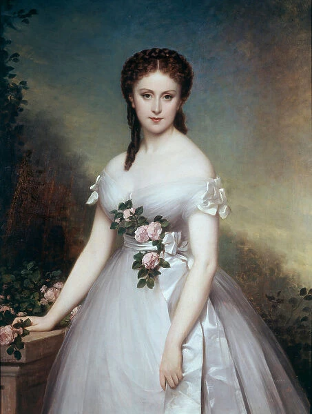 Portrait of Marie Rose Painting by Alexis Joseph Perignon (1806-1882), 1869