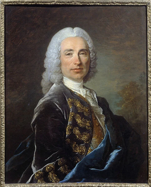 Portrait of the Marquis Nicolas de Luker Painting by Louis Tocque (1696-1772), 1743 Sun