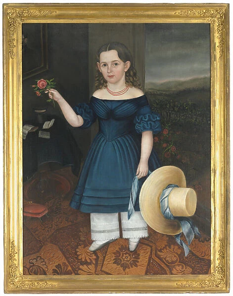 Portrait of Martha Otis Bullock (Girl in a Blue Dress), 1841-42 (oil on canvas)