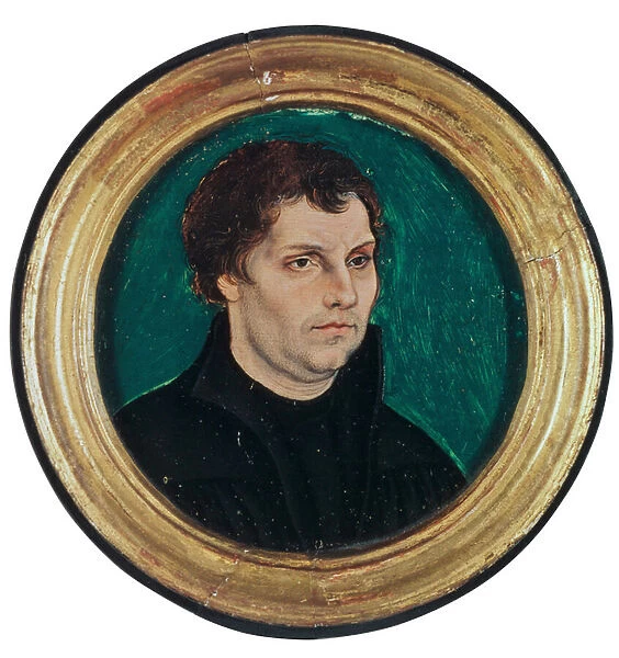 Portrait of Martin Luther, 1525 (mixed media)