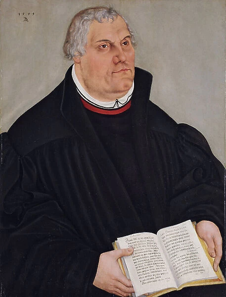 Portrait of Martin Luther, 1559 (mixed media on wood)