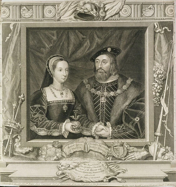 Portrait of Mary (1496-1533) Queen of France, and Charles Brandon (d