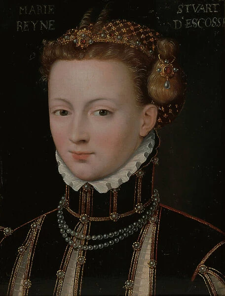 Portrait of Mary, Queen of Scots, c.1550-59 (oil on wood)