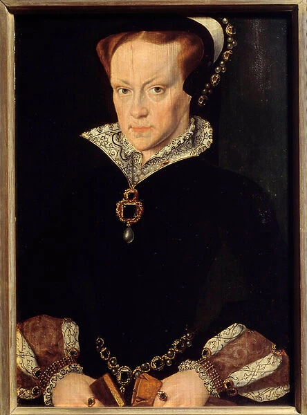 Portrait of Mary Tudor (1516-1558) Queen of England Painting by Antonio Moro (1517-1575