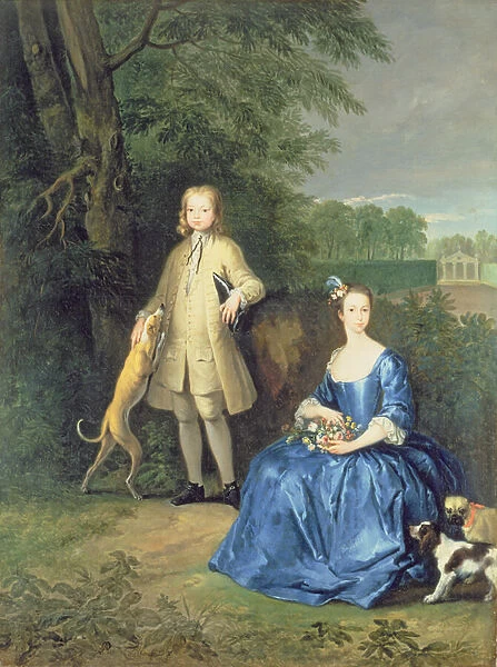 Portrait of Master Edward and Miss Mary Macro, 1733 (oil on canvas)