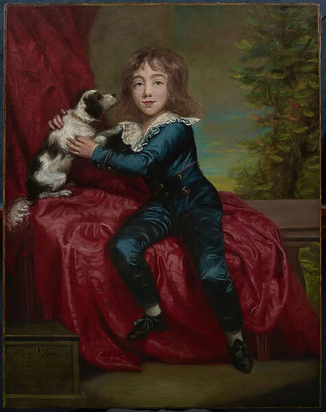 Portrait of Master Semon with a Spaniel, 1796 (oil on canvas)