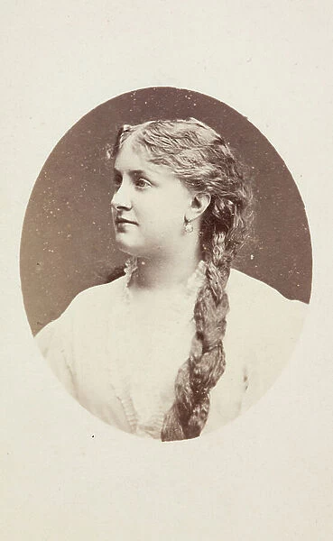 Portrait of Mathilde Sessi, c. 1860s (b / w photo)