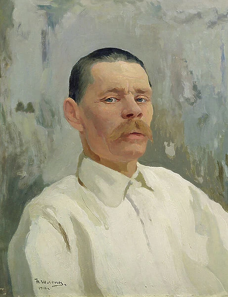 Portrait of Maxim Gorky (1868-1939) 1910 (oil on canvas)