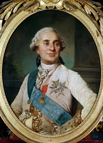 Portrait Medallion of Louis XVI (1754-93) 1775 (oil on canvas)